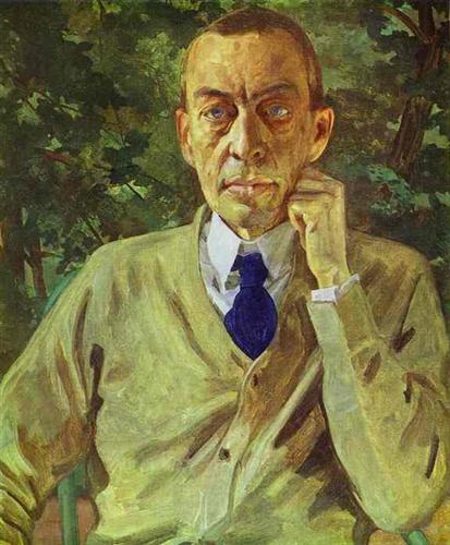 konstantin-somov, portrait-of-the-composer-sergei-rachmaninov-1925